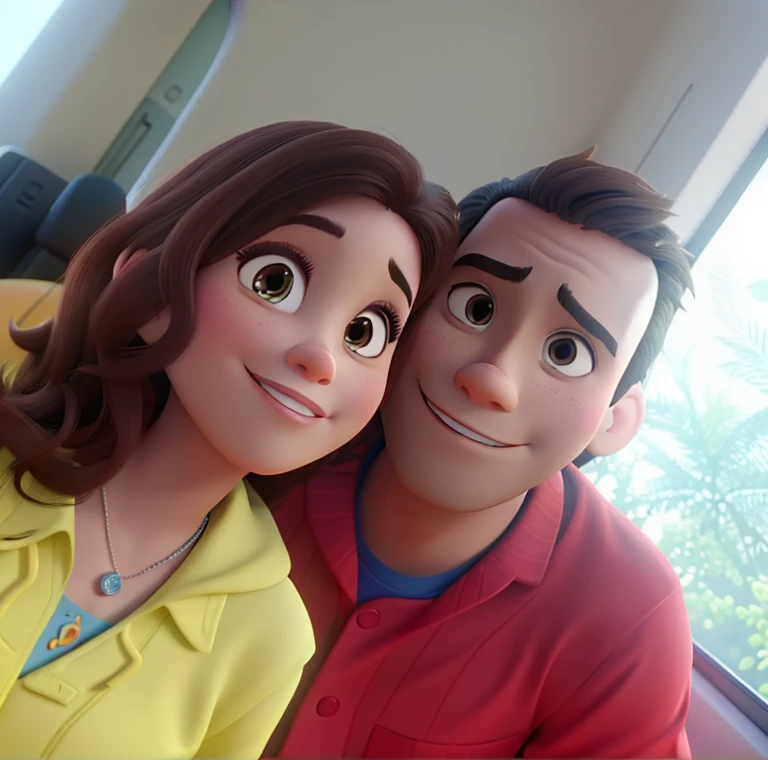 casal no estilo disney pixar, alta qualidade, melhor qualidade
