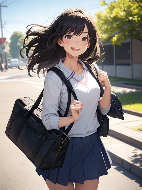 On a bright spring day (day:1.0), under the clear blue sky (sky:1.0),
BREAK
a high school girl walks with her hair dancing lightly in the wind (hair:1.0). The image is softened at the edges, capturing the youthful and vibrant essence of the scene.
BREAK
Her smile, rendered in soft focus, illuminates the surroundings (smile:1.0) and her school bag symbolizes her passion for learning (school bag:1.0).
BREAK
Each stride she takes is full of energy (stride:1.0), and her light laughter rings through the air (laughter:1.7), encapsulated perfectly with the soft focus technique.
BREAK
The background is slightly blurred, emphasizing her in this springtime scene.
