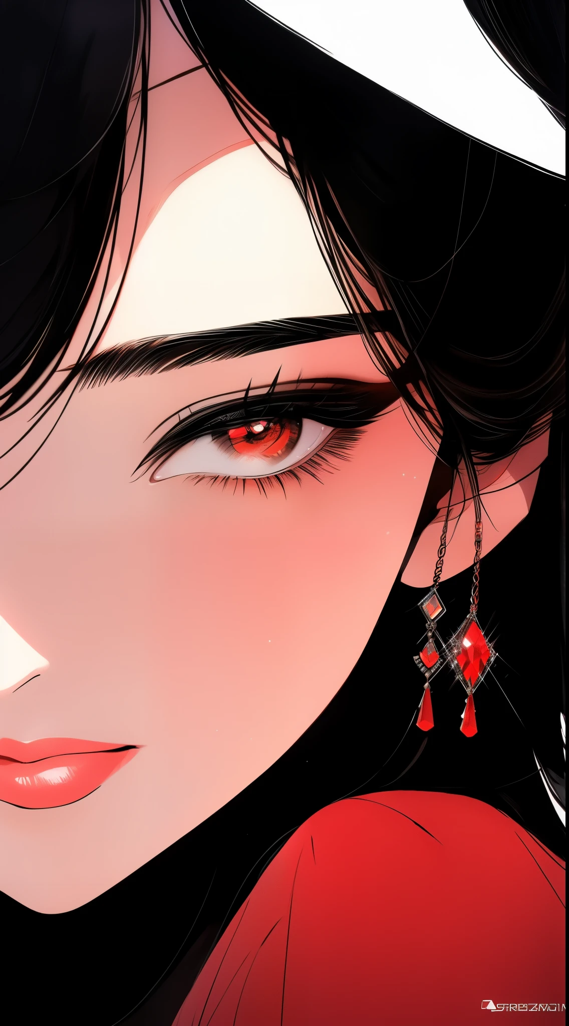 a close up of a woman in a red dress with a necklace, artgerm on artstation pixiv, sakimi chan, extremely detailed artgerm, sakimichan frank franzzeta, trending on artstation pixiv, sakimichan, ! dream artgerm, fanart best artstation, trending on artstation:3