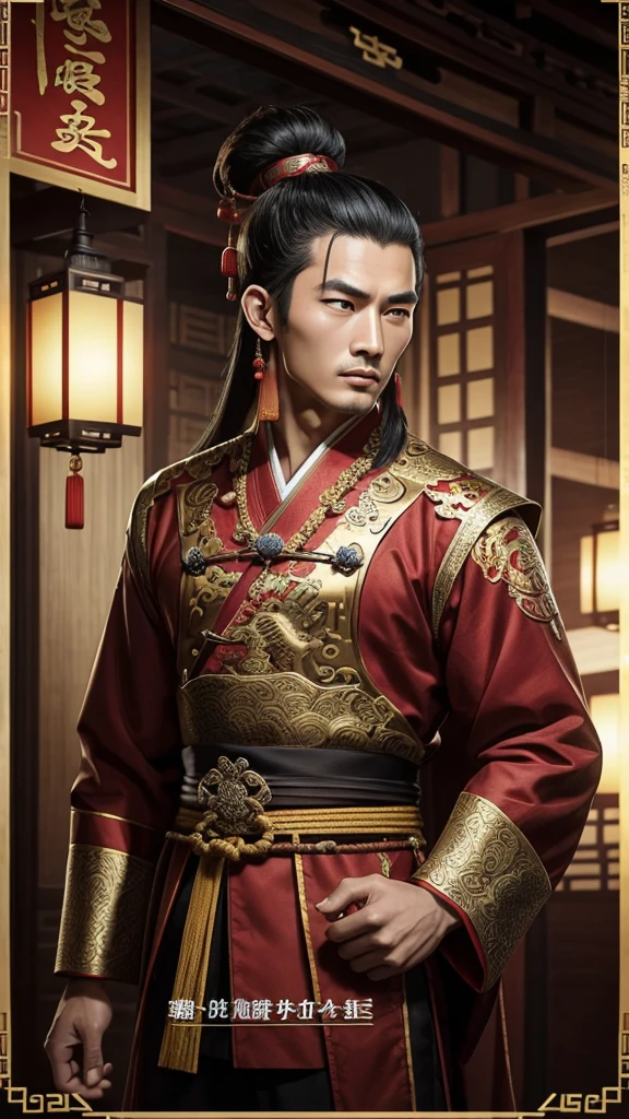oriental、man in ancient chinese clothes、ancient chinese hairstyle man、three kingdom、multiple warlords、top-quality、masterpiece、超A high resolution、(Photorealsitic:1.4)、Game Posters、Inside the building、