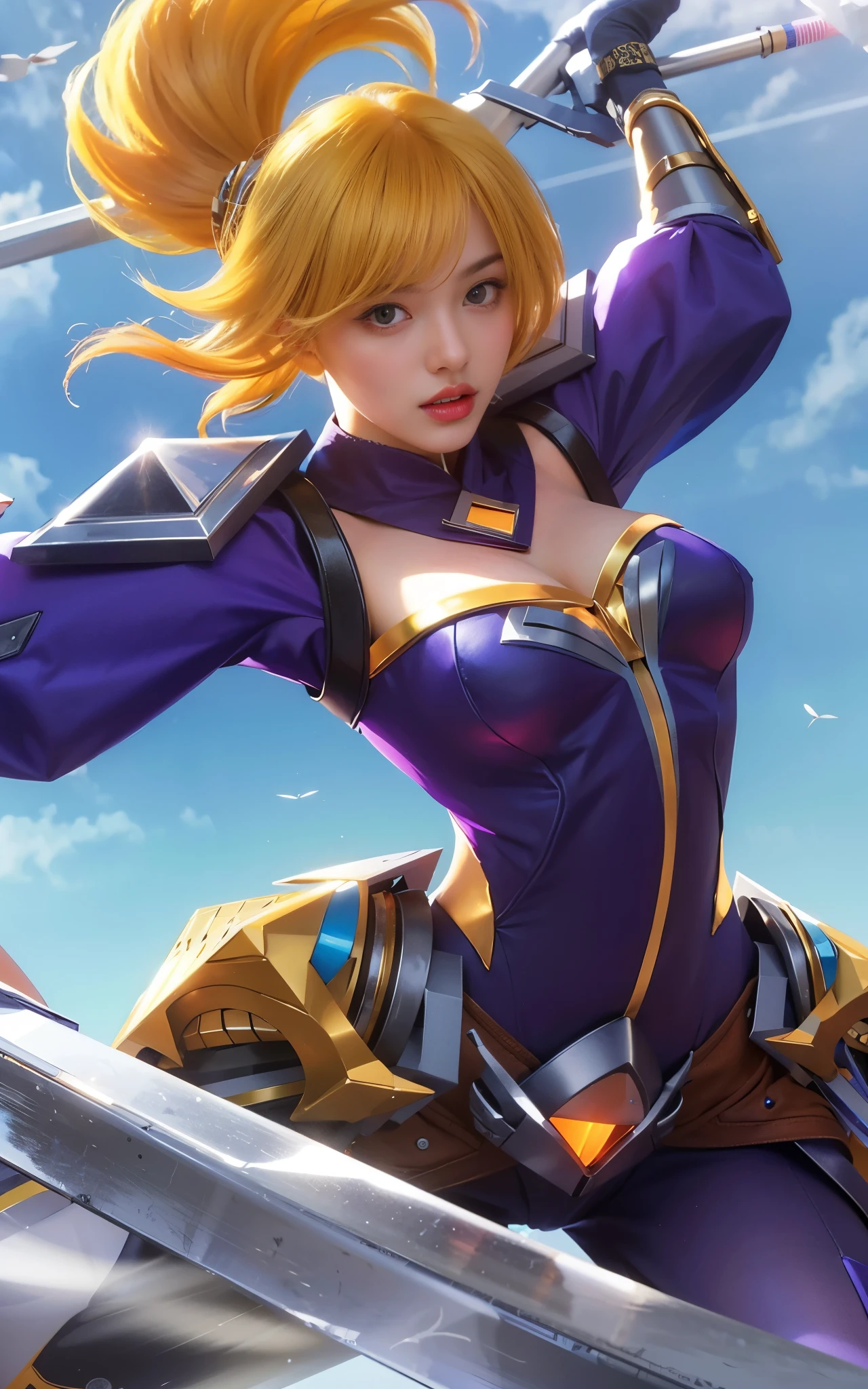 (photorealistic:1.4), best quality, masterpiece, ultra high res, 1girl, (detailed face:1.2), (detailed eyes:1.2), (detailed hair:1.2), (detailed clothes:1.2), 4k, (detailed color:1.2),