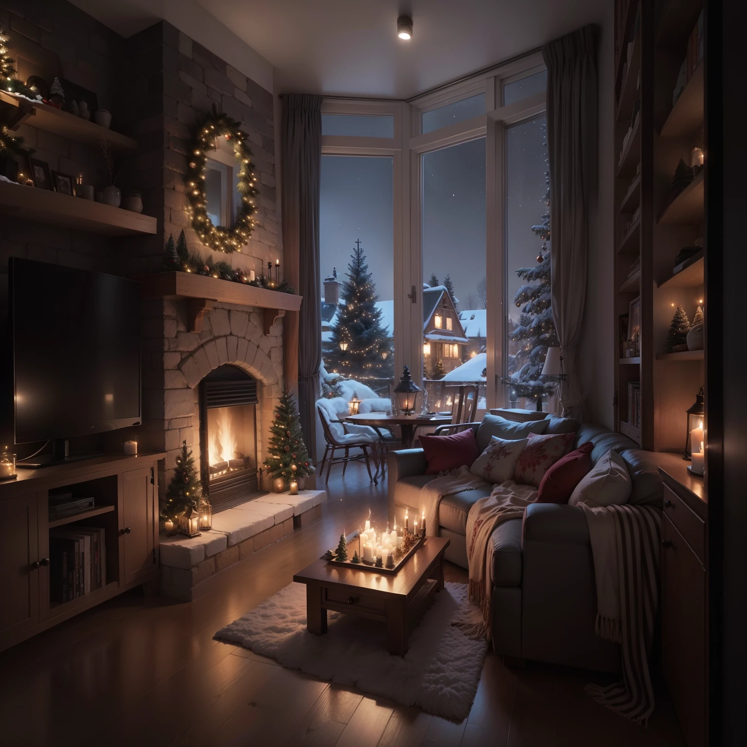 I would like a variation of the Christmas atmosphere of this image