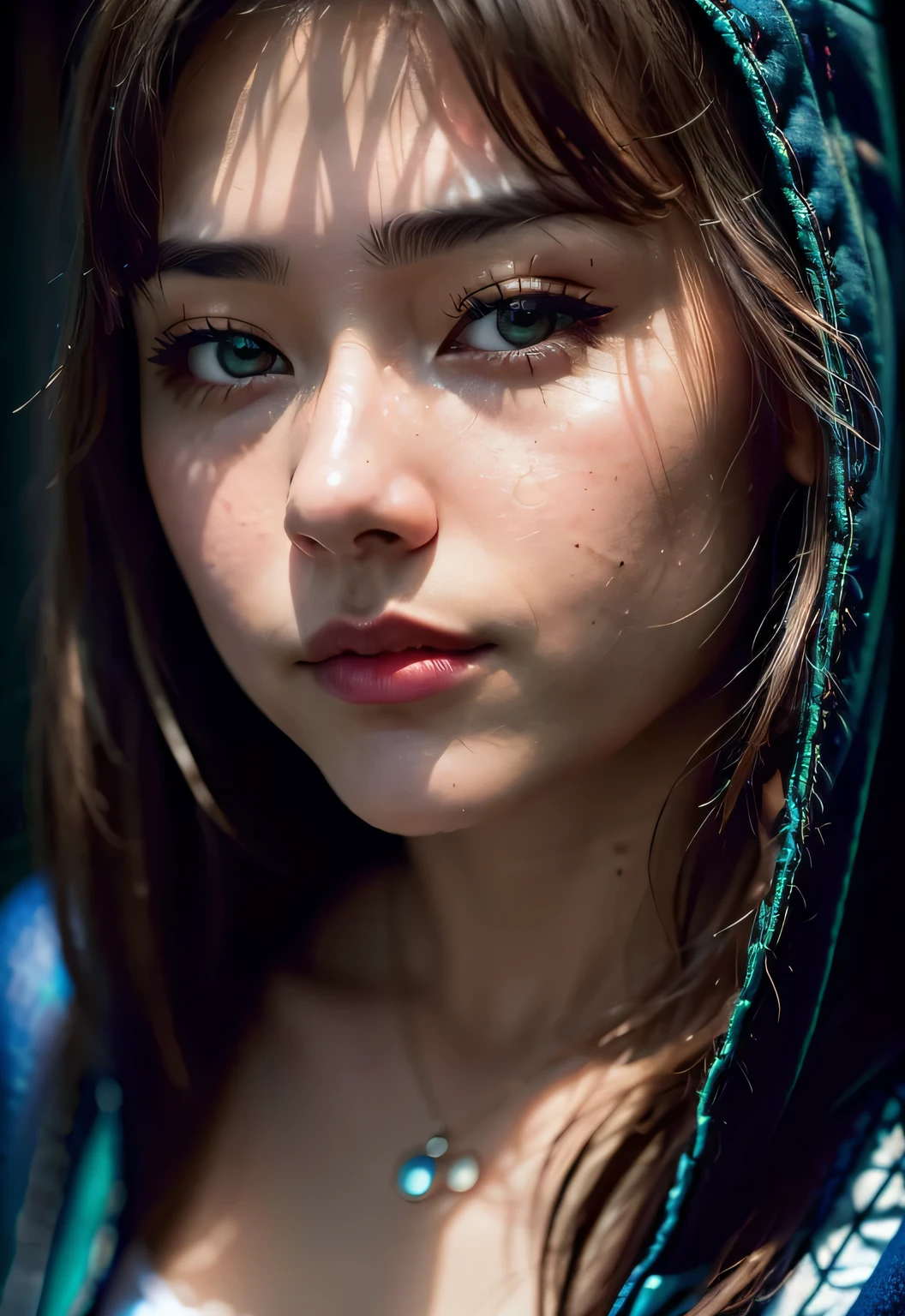 One girl,20-year-old,Upper Body,Traditional clothing,Look straight into the eyes,Traditional Dancer
