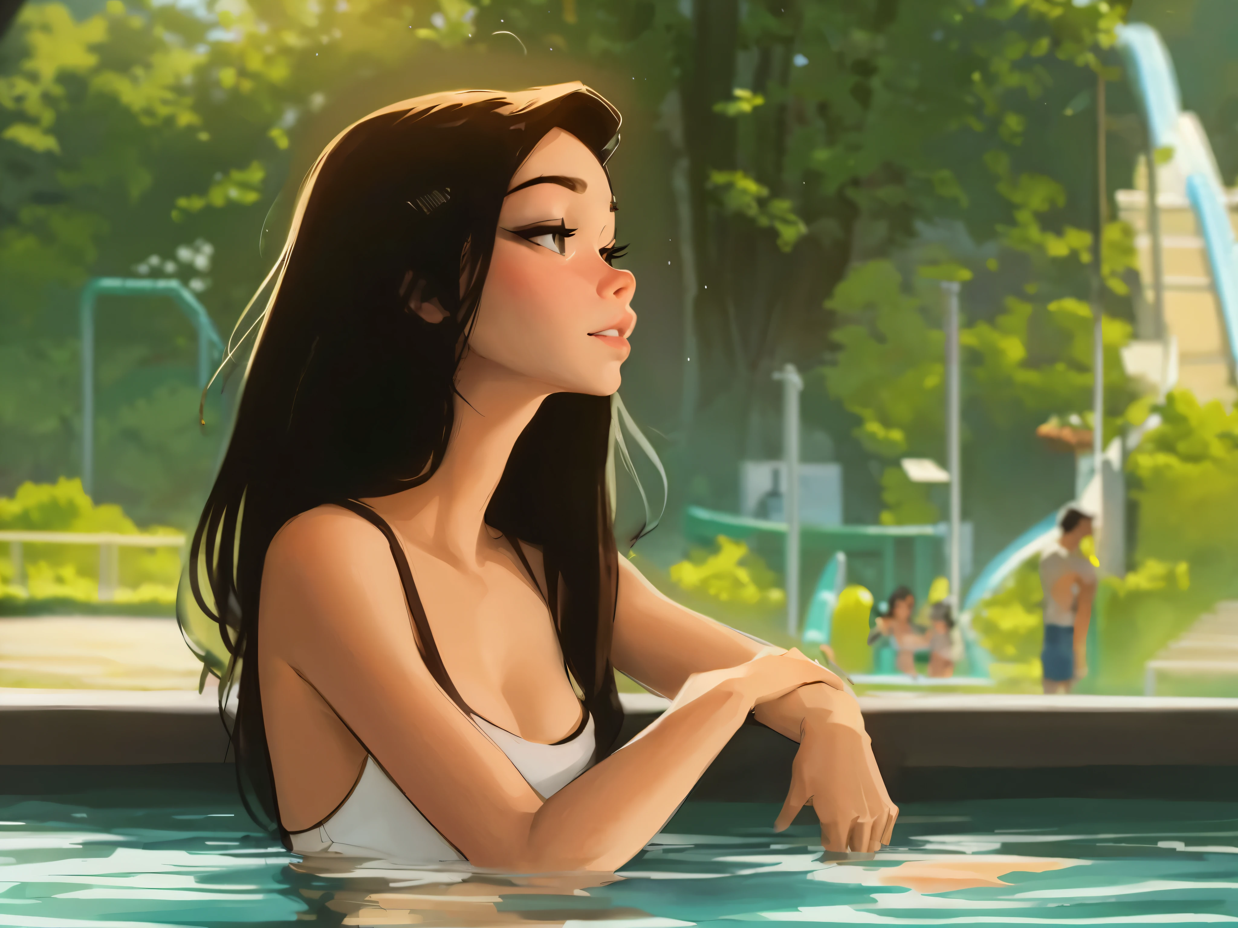 waterpark, multiple persons,