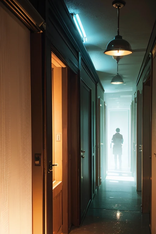 (best quality,4k,8k,highres,masterpiece:1.2),ultra-detailed,(realistic,photorealistic,photo-realistic:1.37),dark corridor,1boy:1.1,1girl:1.1,anime scene,tv animation still,2012 animation screenshot,futuristic,anime opening,today's recommended anime,anime still shot,anime movie screenshot,dimly lit corridor,anime screenshot,trapped in claustrophobia,infinite corridor,within an animated film,dark dimensional portal