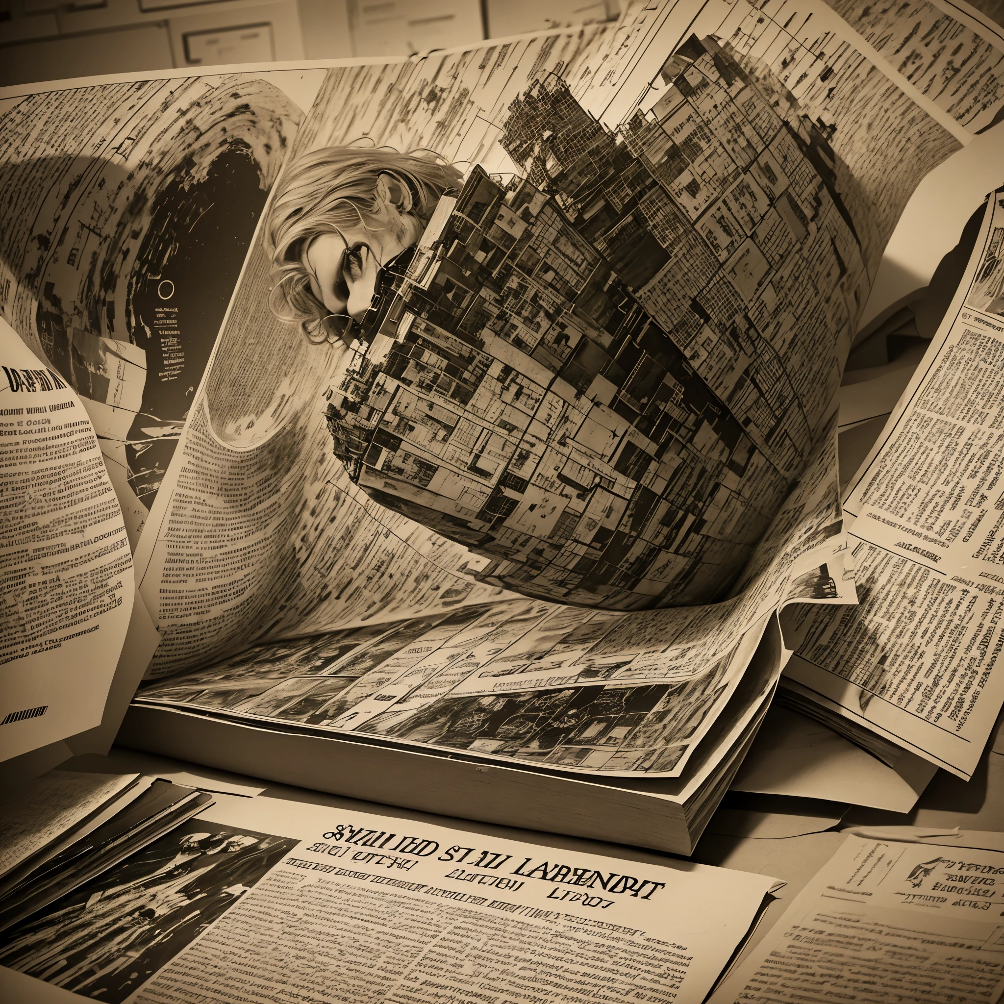World War II: Create a scene representing the impact of the war on Einstein's life. Consider a wartime laboratory setting, a map illustrating global conflicts, or Einstein in contemplation amid the chaos of the era. --auto --s2