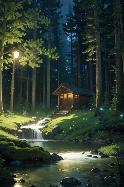 (best quality,4k,8k,highres,masterpiece:1.2),ultra-detailed,(realistic,photorealistic,photo-realistic:1.37), peaceful forest night scenery, forest and moonlight, moonlit forest, moonlight in the forest environment, nighttime forest, forest at night, nighttime forest background, anime background, moonlight at night, lush John 8k forest in an anime style, forest at night, nighttime in the forest, anime background art, moonlit night
