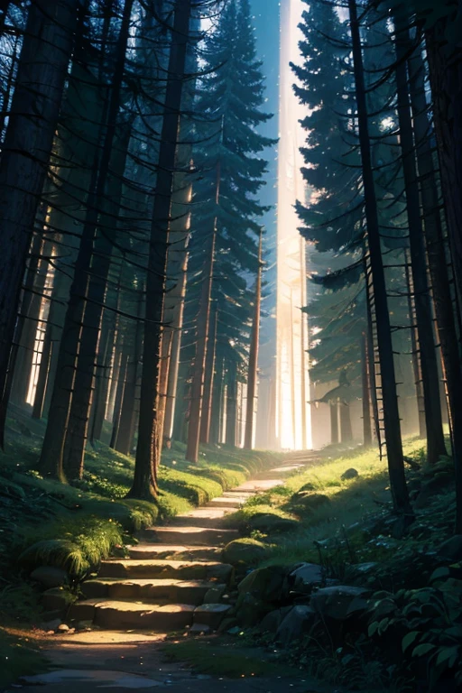 (best quality,4k,8k,highres,masterpiece:1.2),ultra-detailed,(realistic,photorealistic,photo-realistic:1.37), peaceful forest night scenery, forest and moonlight, moonlit forest, moonlight in the forest environment, nighttime forest, forest at night, nighttime forest background, anime background, moonlight at night, lush John 8k forest in an anime style, forest at night, nighttime in the forest, anime background art, moonlit night