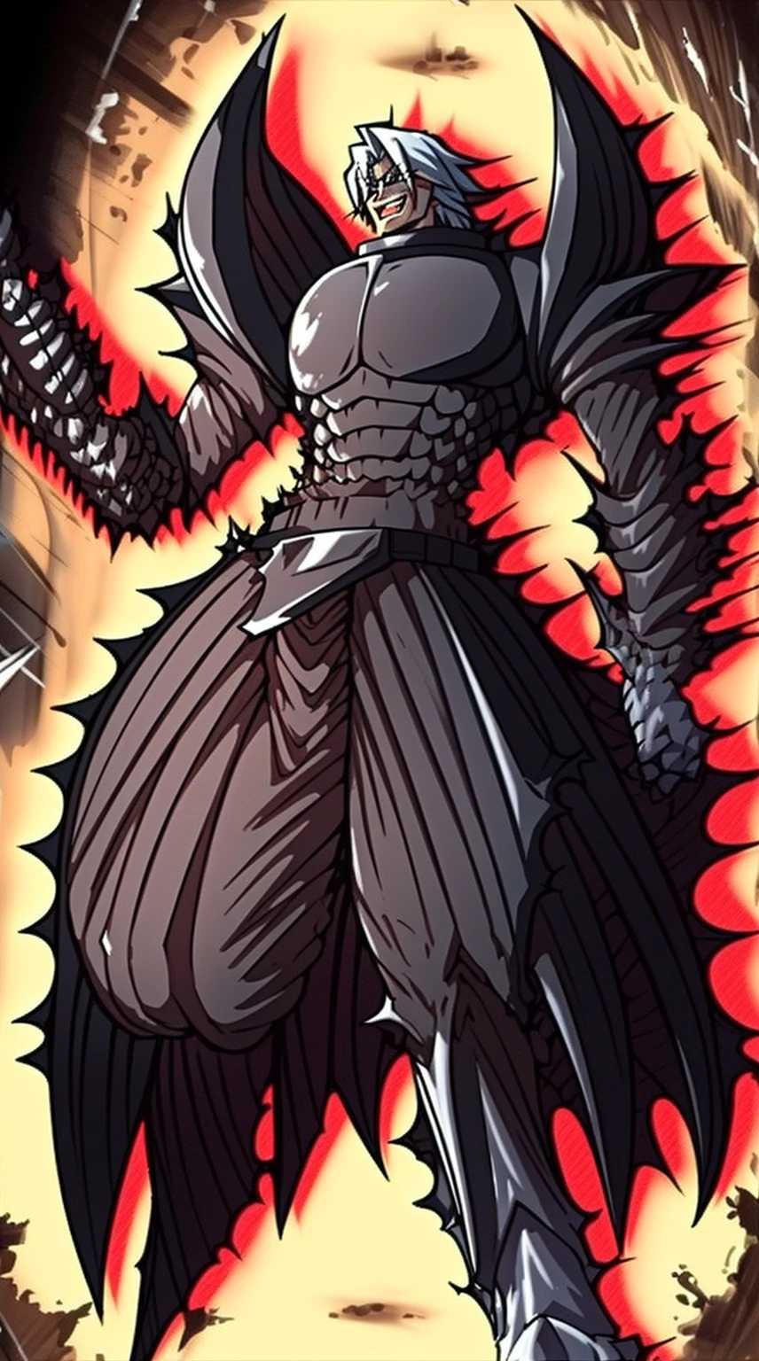 masterpiece, adam blade76, black jacked, long jacked, glasses, pants, belt, muscle, open mouth, smile, desert, sun, tower, full body, feet,refsheet, full armor knight, hammer holding