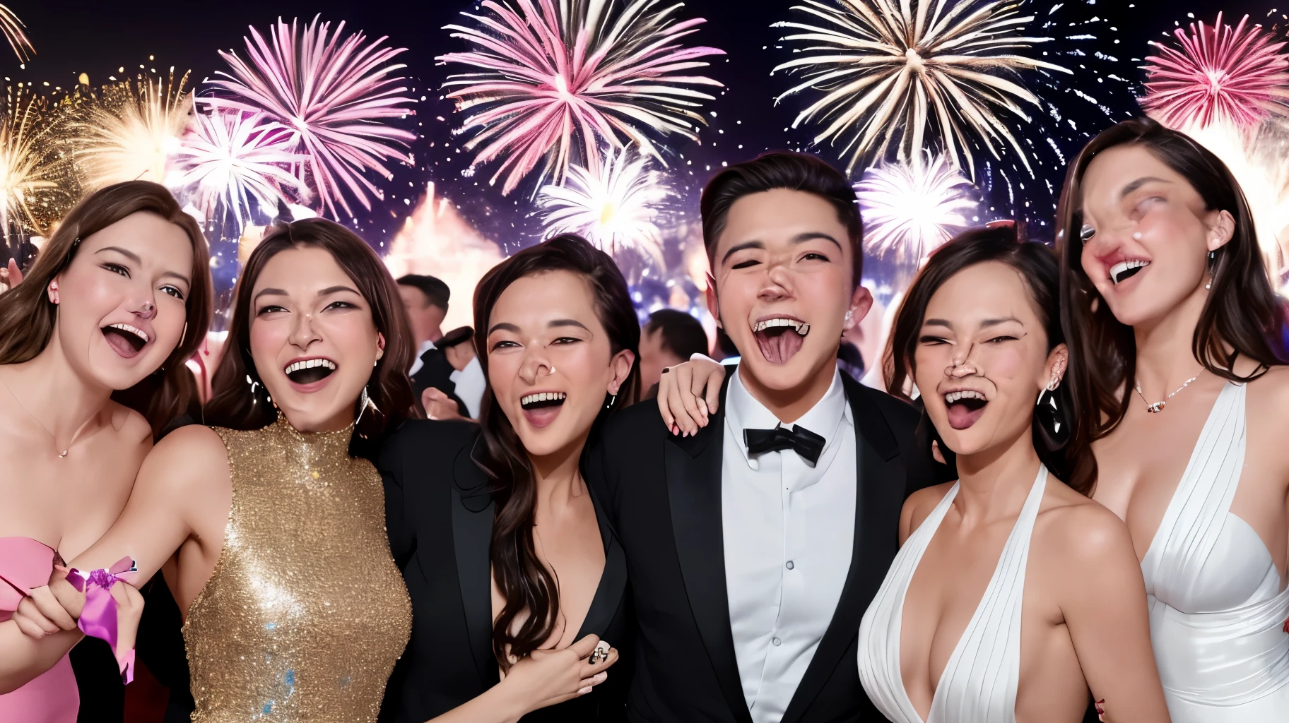 2024 New Year&#39;s Eve pictures，jubilation，gleeful，2024