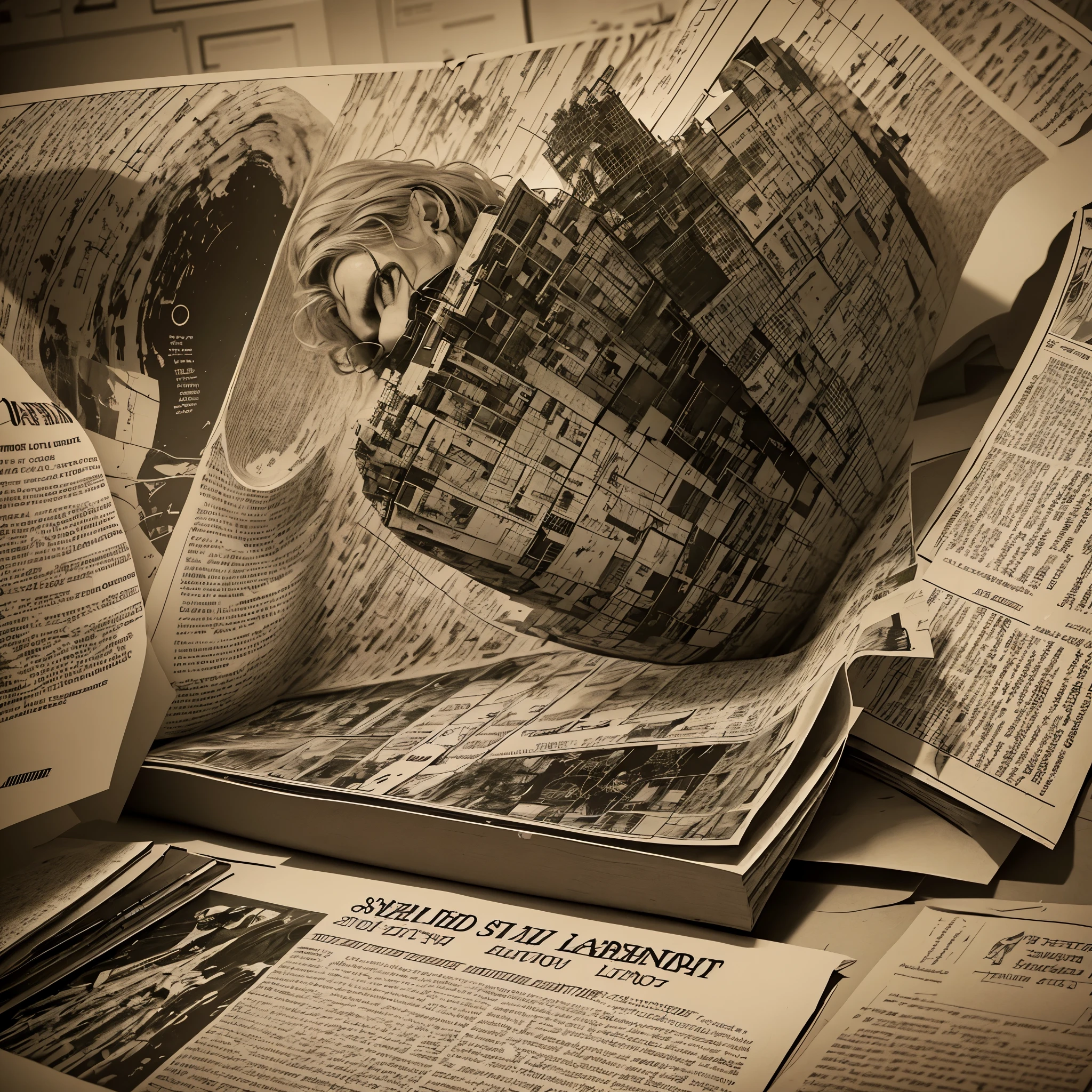 World War II: Create a scene representing the impact of the war on Einstein's life. Consider a wartime laboratory setting, a map illustrating global conflicts, or Einstein in contemplation amid the chaos of the era. --auto --s2