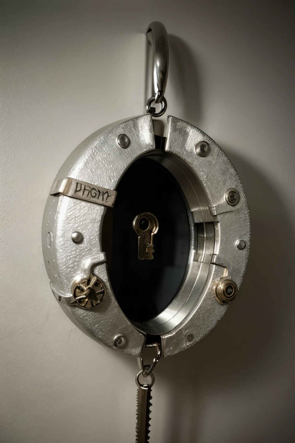 Consider an abstract image of a keyhole with motivational symbols inside, symbolizing unlocking inspiration.