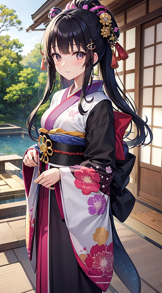 ren、Japan Woman、Whole body、20yr old、cute little、a beauty girl、Smile best quality、High quality,the Extremely Detailed CG Unity 8K Wallpapers、landscape、phot、River、真实感、