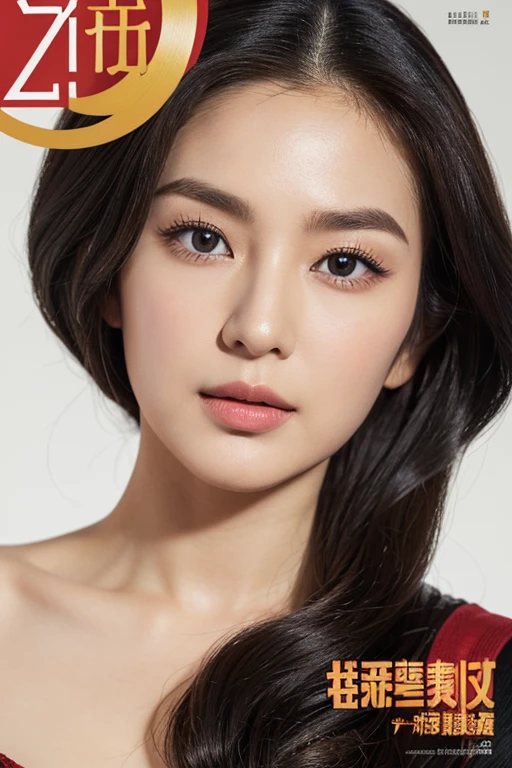 (Masterpiece, Best Quality), 8k Wallpaper, highly detailed, poster, The Wizard of Oz, erotic, sexy,  shapes, lines, abstract, propaganda, fantasy film, bauhaus, movie poster, vintage, low-angle shot, collage,Japanese actress Asami Mizukawa,Transparent beautiful skin、Eyes with long slits and a cool impression、black hair suits you、Makeup that is not too flashy、Makeup looks natural、Small face、The nasal muscles are passing through、the corners of the mouth are turned upwards、The width of the forehead、Less than one third of the vertical width of the face、The boundary between the eyebrows and the base of the nose is deeply depressed、The distance between the left and right eyes is、Narrower than one eye width、the distance between the eyes and eyebrows、Narrower than one vertical width of the eye、The outline is、Oval or oblong type、２８age、super model