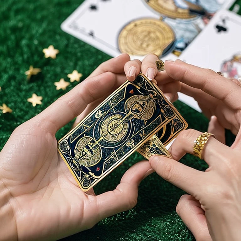 Tarot fortune-telling Many rings Little exposure Glittering