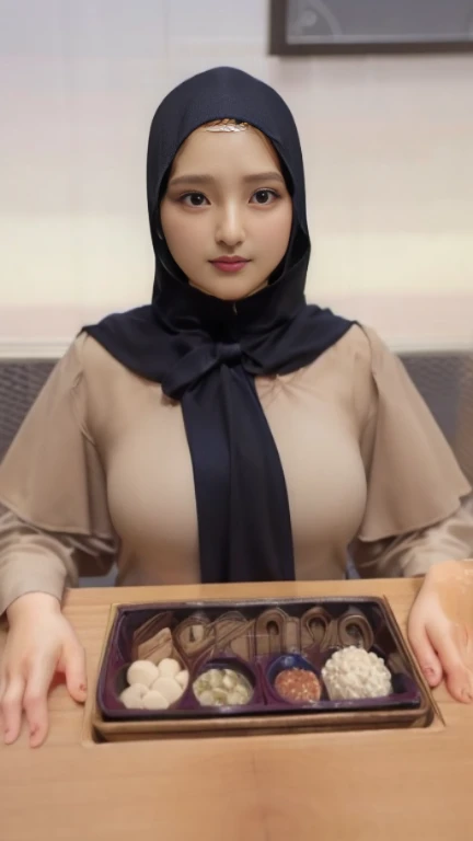 (Large D breast: 1.9), sexy breast, cleavage, (hijab), (open front clothes: 1.3), sexy bra, real skin, realistic skin, real breast, realistic breast, detailed skin features, detailed clothes features, body proportions, voluptious body,