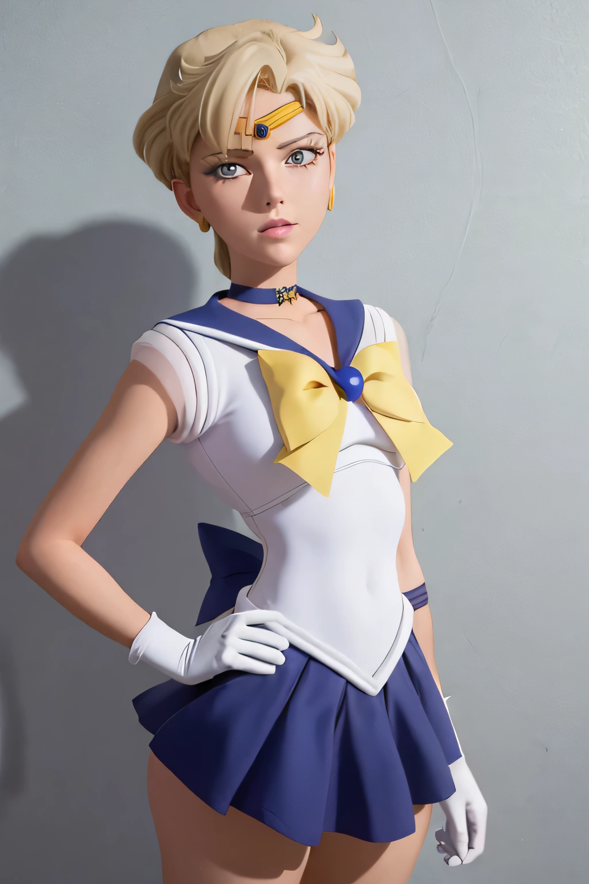 (La mejor calidad:1.1), (Obra maestra:1.4), (absurdos:1.0), retrato, primer plano,1girl, Marinero Urano, KizukiAi, Mujer madura, small breasts, aqua eyes, cabello rubio, Uniforme Sailor Senshi, Collar de marinero, arco de pecho, Arco trasero, Falda suplicante, Guantes blancos de codo, big booty, Ultra minifalda , jewely, Pendientes,, en postura de espalda, Show off your loot, Backwards, no thong big booty, Ultra minifalda ( Postura de la espalda, Backwards, Show off your loot)