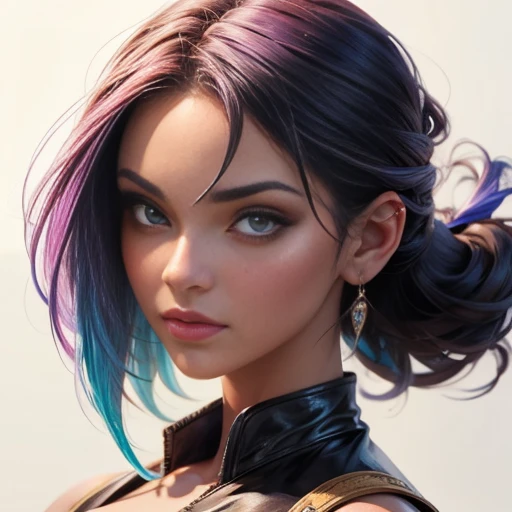 pintura de uma mulher com cabelos grisalhos e camisa branca, estilo de pintura em aquarela, estilo aquarela, estilo artgerm, estilo de artgerm, menina do cabelo prateado, aquarela artstyle, watercolor illustration style, menina cabelo prateado, Estilo na pintura digital, estilo pintura digital, oilpainting style, in the estilo artgerm, estilo artgerm