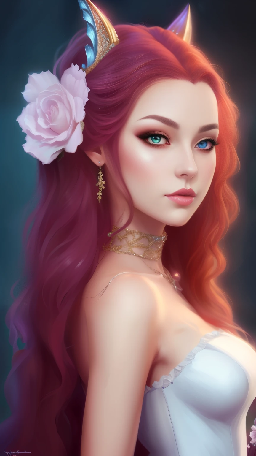 image of a woman with long hair and a white dress, beautiful fantasy art portrait, beautiful fantasy portrait, beautiful fantasy art, beautiful digital artwork, fantasy art portrait, gorgeous digital art, digital art fantasy art, fantasy digital art, beautiful digital art, very beautiful fantasy art, digital fantasy art ), hyperrealistic fantasy art, fantasy woman, fantasy portrait