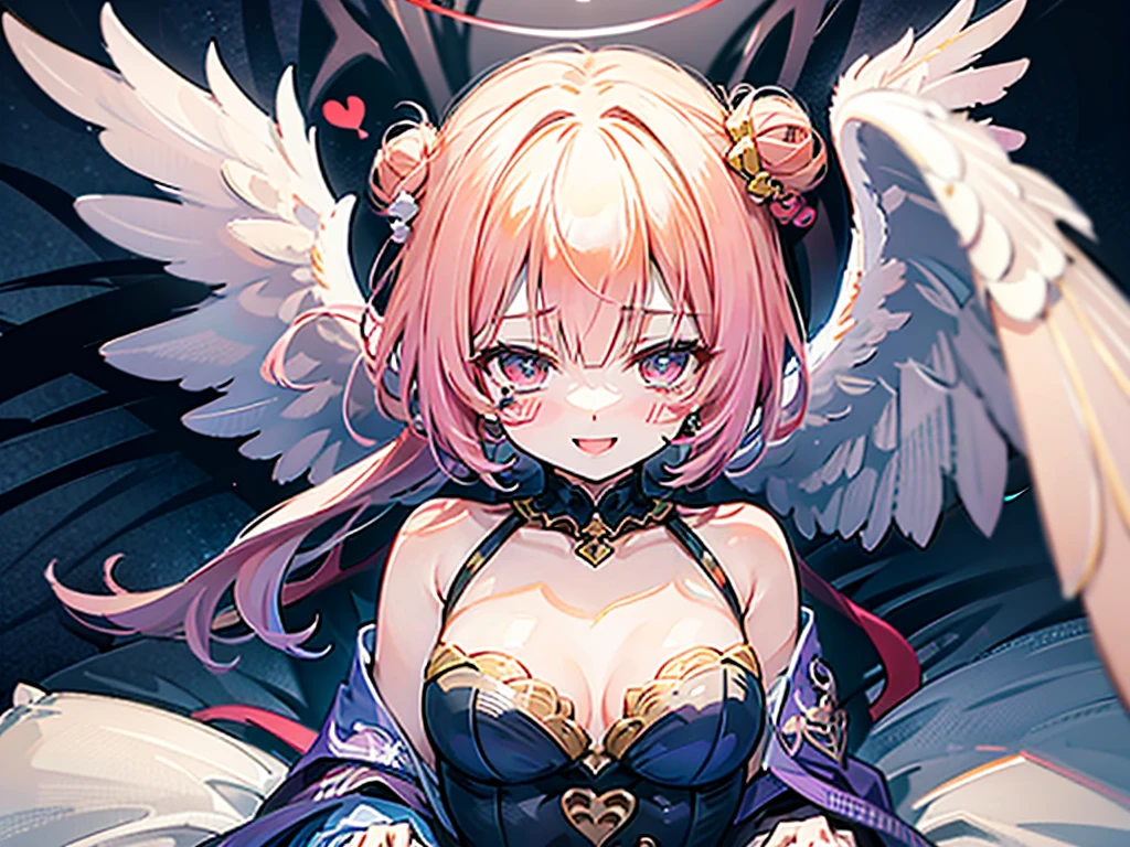angel Seduction poses kawaii faces Smiling face heart mark halo pope Dresses Pose with open arms Angle from above Blushing face Heavy sigh Pose with tongue sticking out on the beds Lying down Full body
