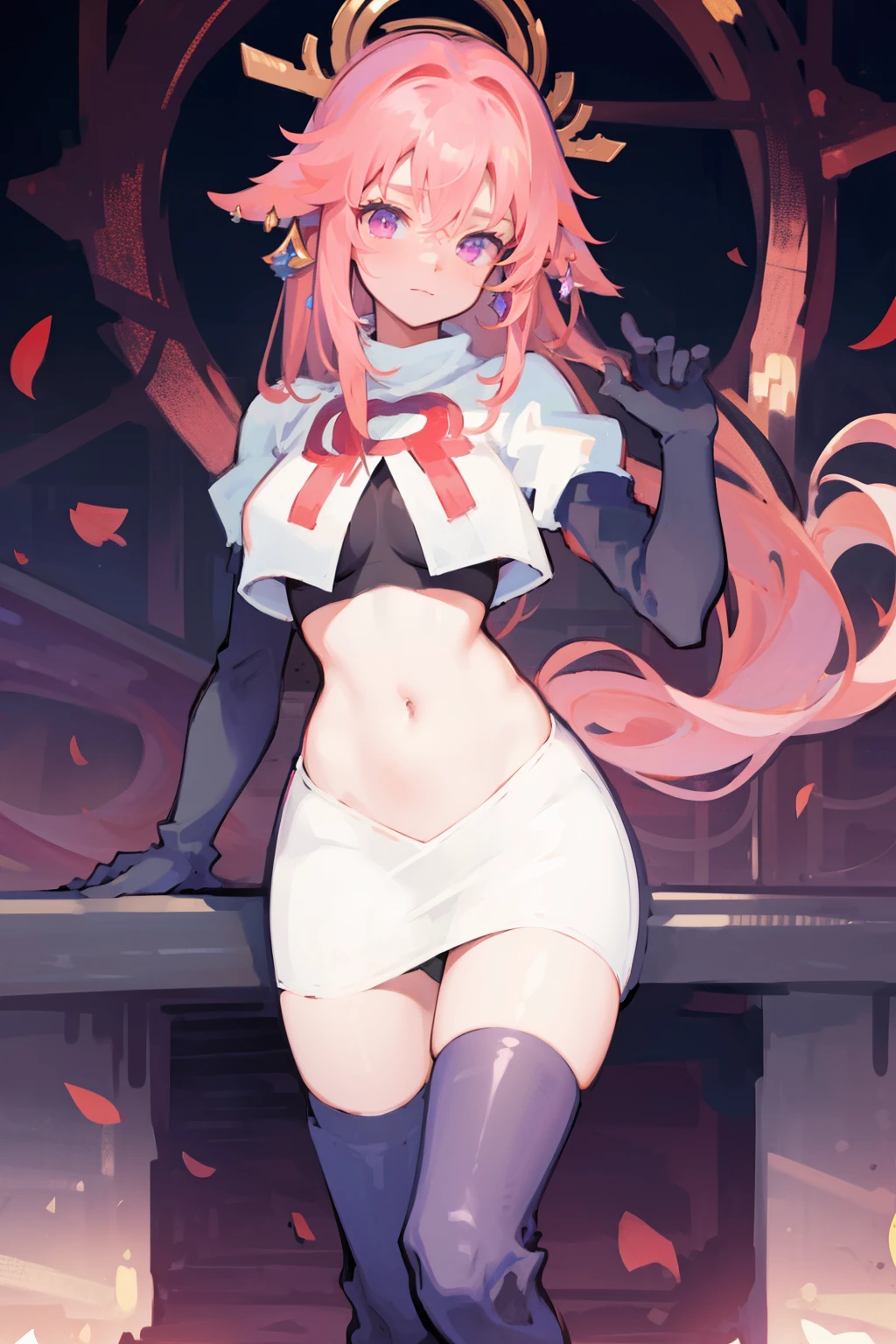 HighestQuali,tmasterpiece,Anime girl with one-legged prosthetics,Wear a red jacket and red sneakers,Pink hair zero two, Highest rated on Pisif, High quality anime art style, Pisif 3DCG, Pisif, nightcore, Guviz, Pisif style, Anime art style, Pisif daily ranking, anime visual of a cute girl, Anime moe art style, anime style like fate/stay night,Single leg prosthesis,Right leg amputation