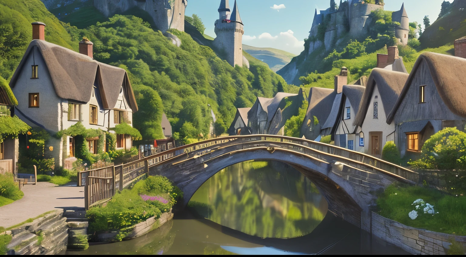 Imagine a picturesque a town of dwarves straight out of a fairytale, with charming cottages and winding streets, all surrounded by a network of sparkling waterways that bring life and beauty to the landscape.