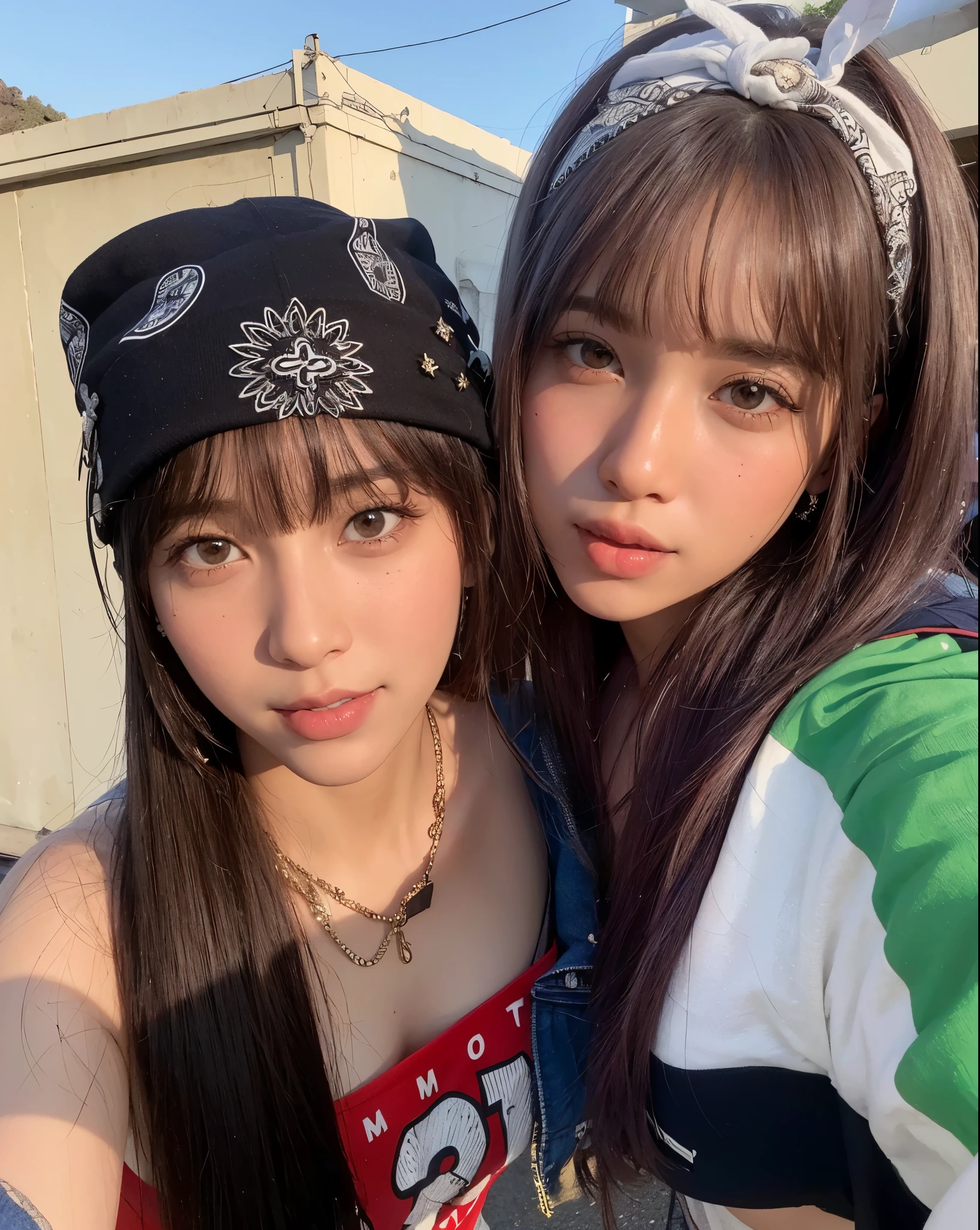 alta calidad, La mejor calidad, Obra maestra, absurdos, rojo_chaqueta, cinta, rojo_ojos, rubio_cabello, corto_cabello, cabello_cinta, They are smiling, 1girl, roto clothes, piezas de tela,