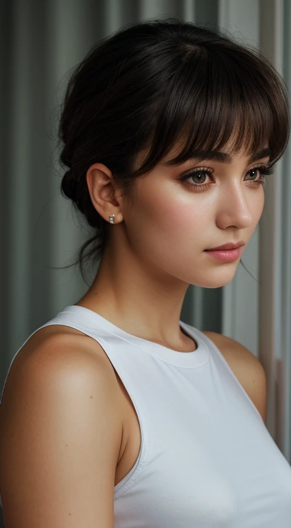 photo of beautiful (emm4m4e-145:0.99), a woman in a (movie premiere gala:1.1), perfect hair, wearing (white compression shirt:1.1), ((Miami Metro:1.1)), modelshoot style, (extremely detailed CG unity 8k wallpaper), professional majestic (photography by henri cartier-bresson:1.1), (Nikon D3500 DSLR Camera), 24mm, exposure blend, hdr, faded, extremely intricate, High (Detail:1.1), Sharp focus, dramatic, soft cinematic light, (looking at viewer), (detailed pupils), (upper body), 24mm, 4k textures, soft cinematic light, adobe lightroom, photolab, elegant, ((((cinematic look)))), soothing tones, insane details, hyperdetailed, low contrast