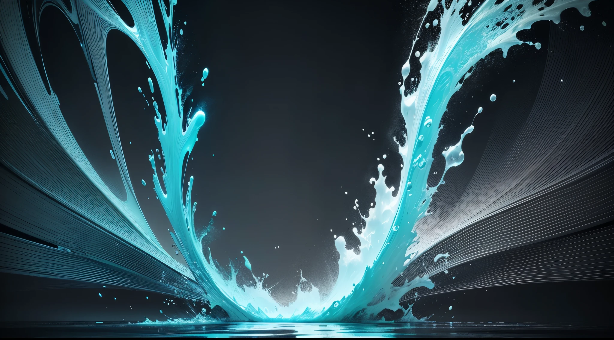 water,colorful,neon,watery,high resolution, high quality,neon colors, dark grey background, black grey grdient