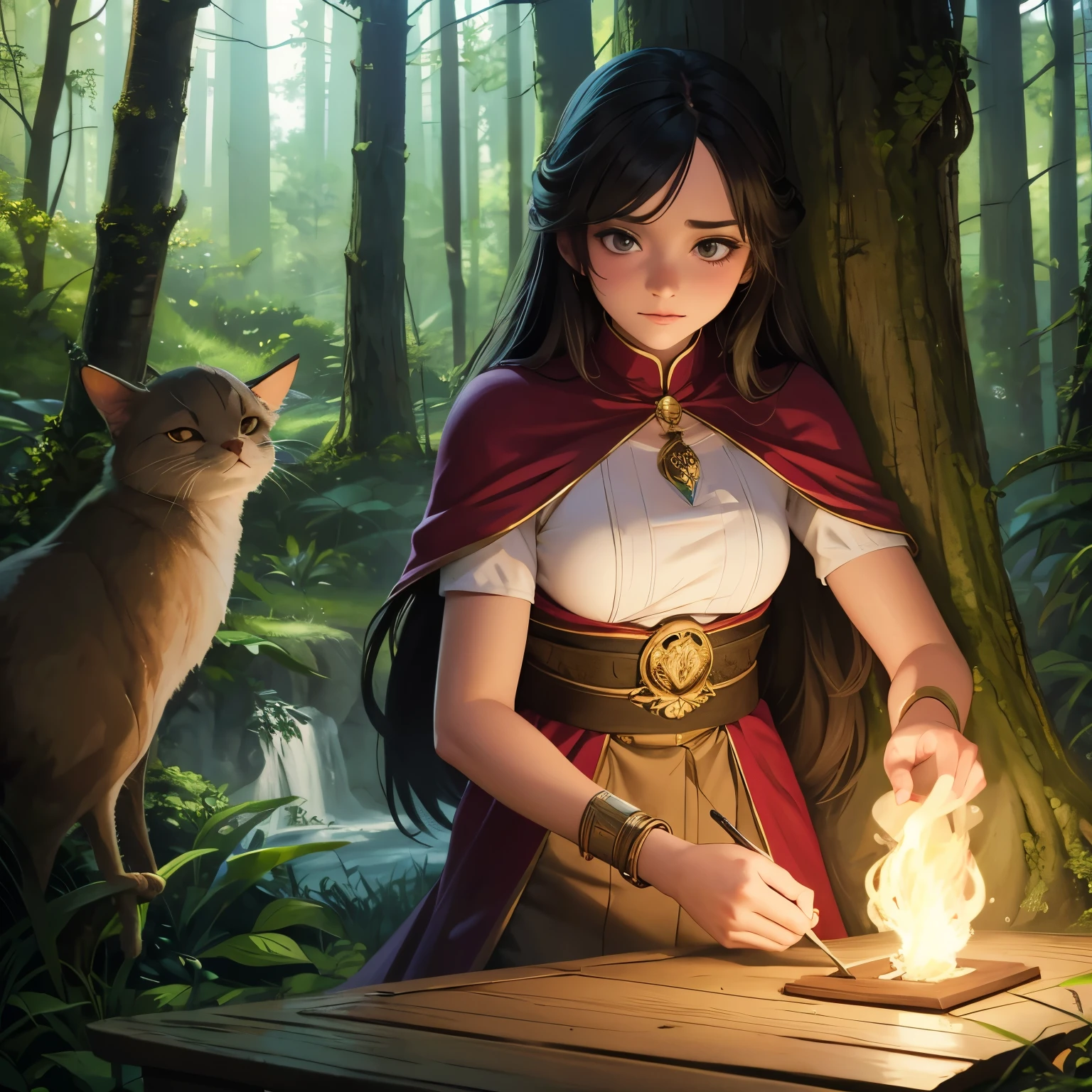 Magical, woman. Forest