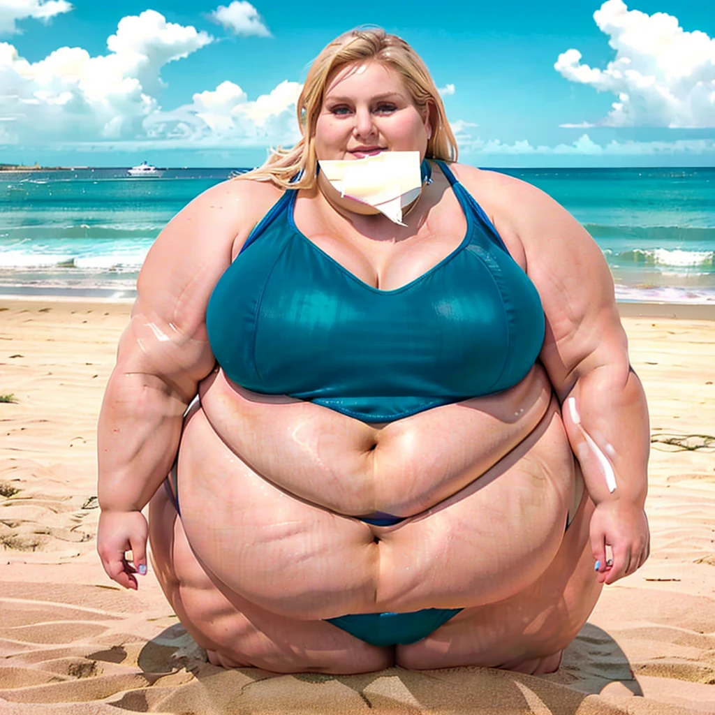 Extremely ultra morbidly obese fat body - Charlotte Flair -Extremely ultra morbidly obese very round fat belly-Extremely ultra morbidly obese fat face-Extremely ultra morbidly obese fat arms-Extremely ultra morbidly obese fat legs-Extremely ultra Morbidly obese fat hands-Extremely ultra morbidly obese Feets-Beach-Gigantic enormous round belly-red Baywatch swimsuit