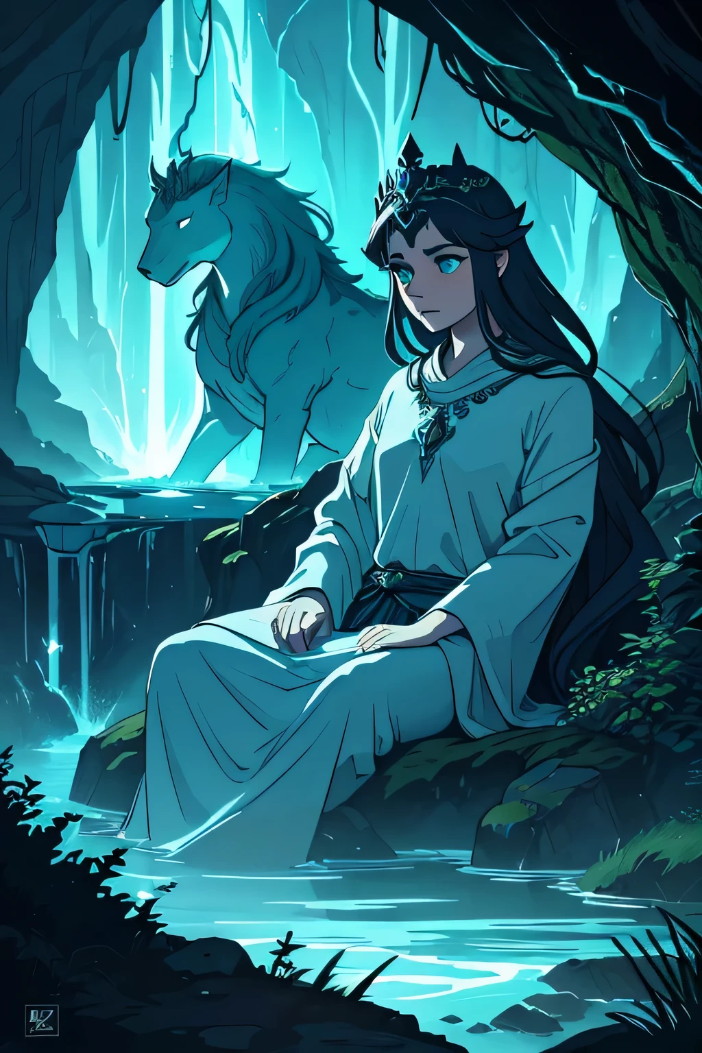 beautifulk perfect god The prompt for generating a visually artistic image of a "drown god of the forest" with "blue green eyes" and "white hairy" seated on a "stone throne" in a "cave" surrounded by "spiritual beasts" could be as followest quality,4k,8k,highres,masterpiece:1.2),ultra-detailed,realistic:1.37,drown god of forest,blue green eyes,white hairy,stone throne,cave,spiritual beasts,dark atmosphere,powerful presence,mysterious aura,dappled lighting,mystical ambiance,ethereal creatures,ancient surroundings,enchanting scene,fantastical setting,wisps of magic,otherworldly realm,shadows and echoes,lineage of the divine,nature's guardians,boundless wisdom,peaceful yet awe-inspiring,whispers of legends,celestial harmony,rays of light peering through,secrets of the earth,divine connection,serene and majestic,hallowed protector,tranquil energy"
Remember to keep the prompt concise and within the given constraints. Feel free to adjust or add details to enhance the desired image.