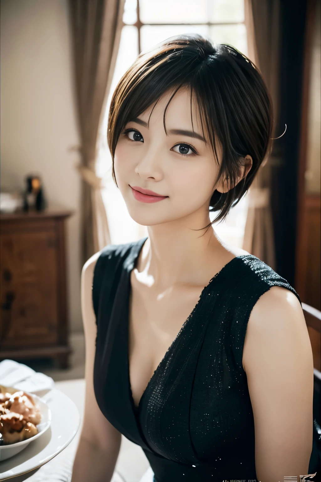 Pixie cut Smile Beauty Black hair