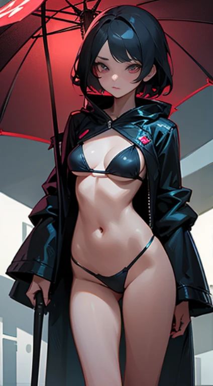 A sexy bikini character from here gloomy In the hot rain