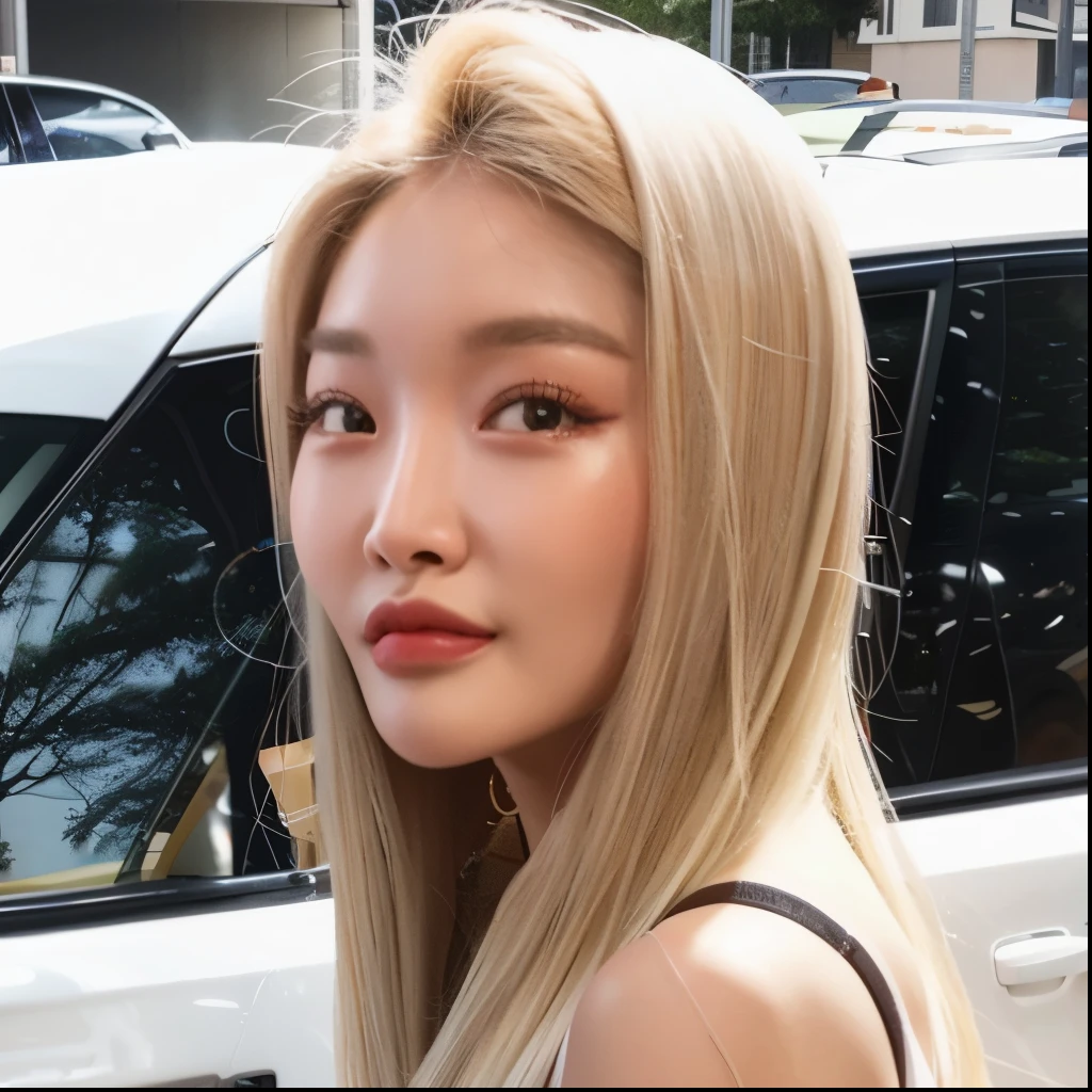 mulher loira com cabelos longos em frente a um carro branco, Jaeyeon Nam, Heonhwa Choe, Parque Roseanne do Blackpink, TaeJune Kim, menina coreana, beautiful south Mulher coreana, Cl, Mulher coreana, gorgeous young Mulher coreana, Lee Ji-eun, Lee Ji - Eun, Gongbi, beautiful young Mulher coreana, gemma chen
