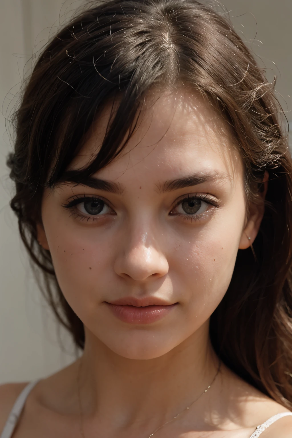 A picture of a beautiful girl' face.