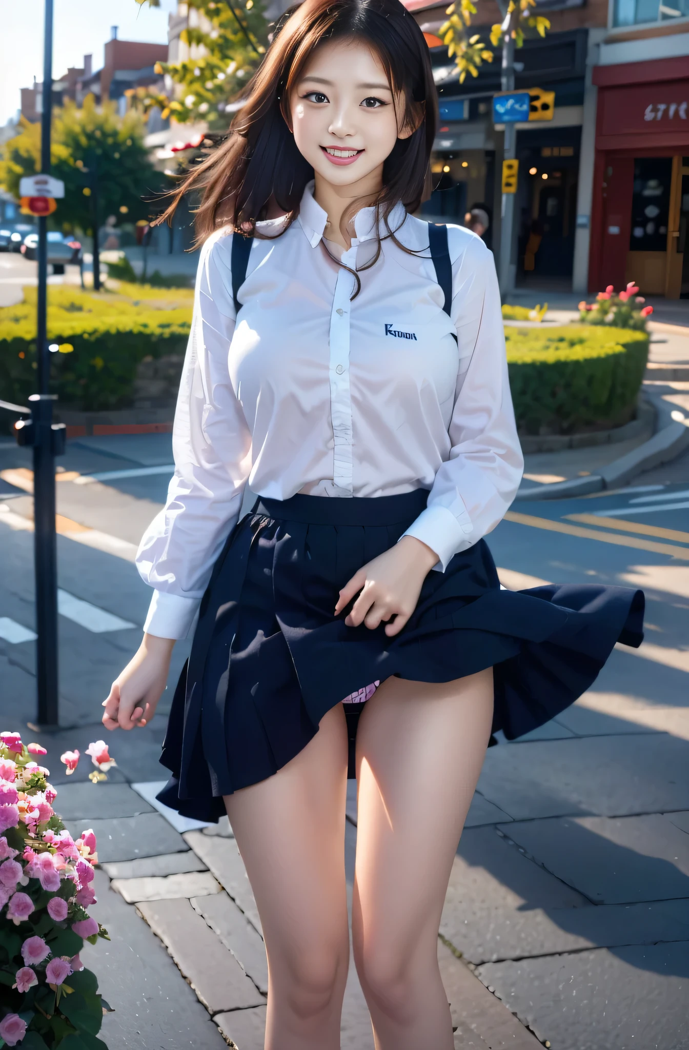 {(top-quality,in 8K,32K,masterpiece,nffsw:1.2)}},
BREAK,{{18Year old woman:dual}},{Standing on Balcony},(Facing the front) ,(embarassed expression:A smile)), {{The frilly skirt blows up in the wind}},(blush:1.3), ((Open mouth)),