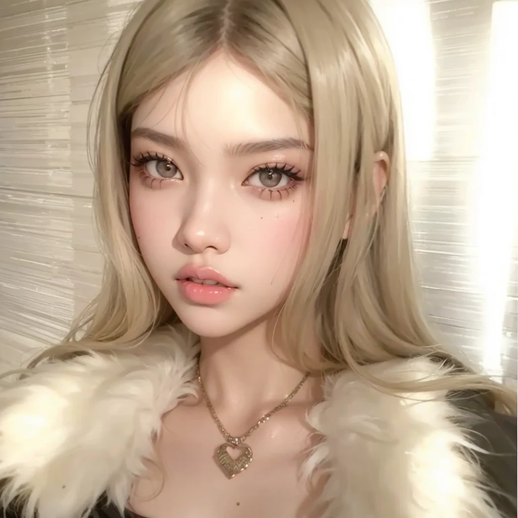 Un primer plano de una chica de cabello negro, sexy, bonita, pechos grandes, la chica tiene el rostro de Lalisa Manobal de Blackpink, Lisa de blackpink, Jennie de Blackpink, Lalisa Manobal.
