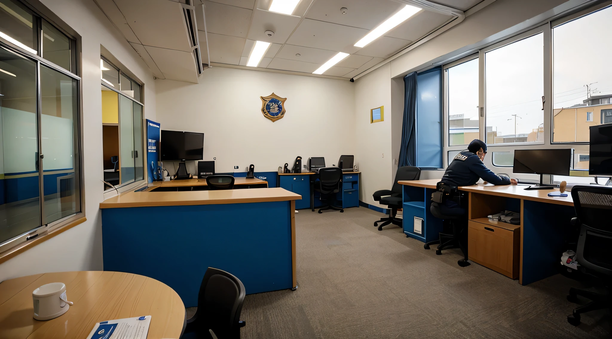 inside a police station