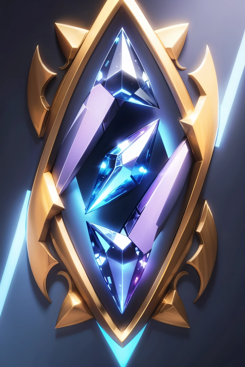 Diamond Logo, colored, shiny,  "MD" TEXT