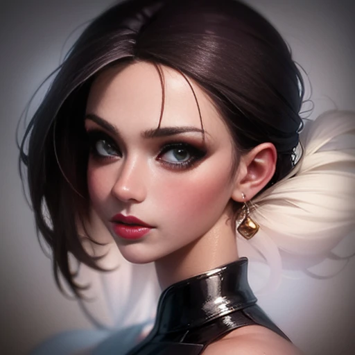 um close up de uma mulher com um cabelo roxo e azul, style Artgerm, Rossdraw 1. 0, RossDraw Retrato, Artgerm style, Artgerm portrait, Rossdraw 2. 0, style of Artgerm, Artgerm detailed, extremely detailed Artgerm, RossDraw pintura digital, Modelo IG | Artgerm