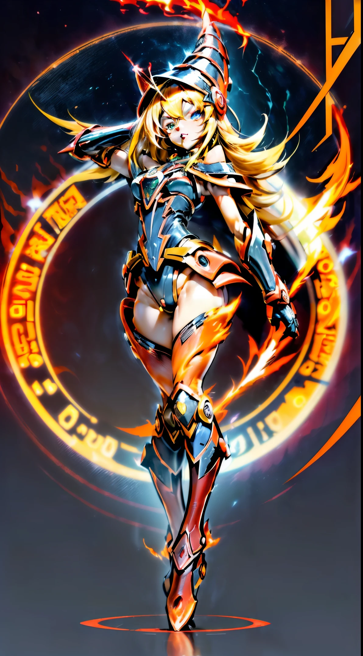 (Masutepiece,extremadamente detallado, Mechas pesadas, superficie dura),(Arte conceptual:1.1),(shielded core style:0.8), A woman in robo ninja armor is standing.,(cuerpo rojo:1.1),(patas largas:1.1),(Equipado con sable y cadena.:1.1),(Un ojo detallado:1.3),(Una cara detallada:1.3),(Armas detalladas:1.3),(Cuerpo detallado:1.3),((cuerpo completosbian:1.5)),(The background is a crimson flame.:1.5),realista