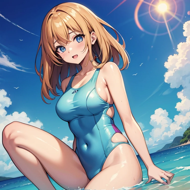 Anime style image of a girl in a swimsuit