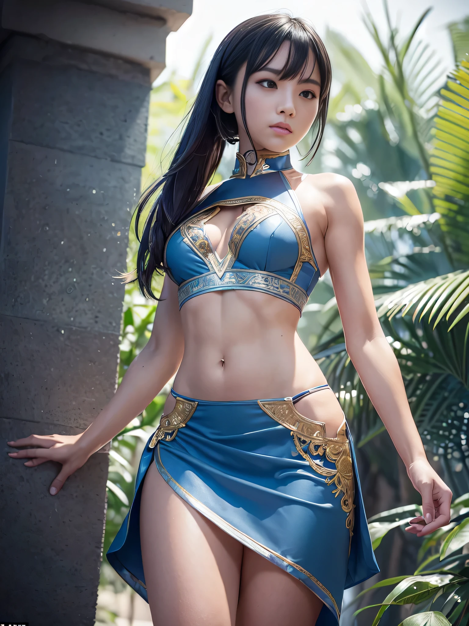 Cute girl, A warrior girl from ancient times