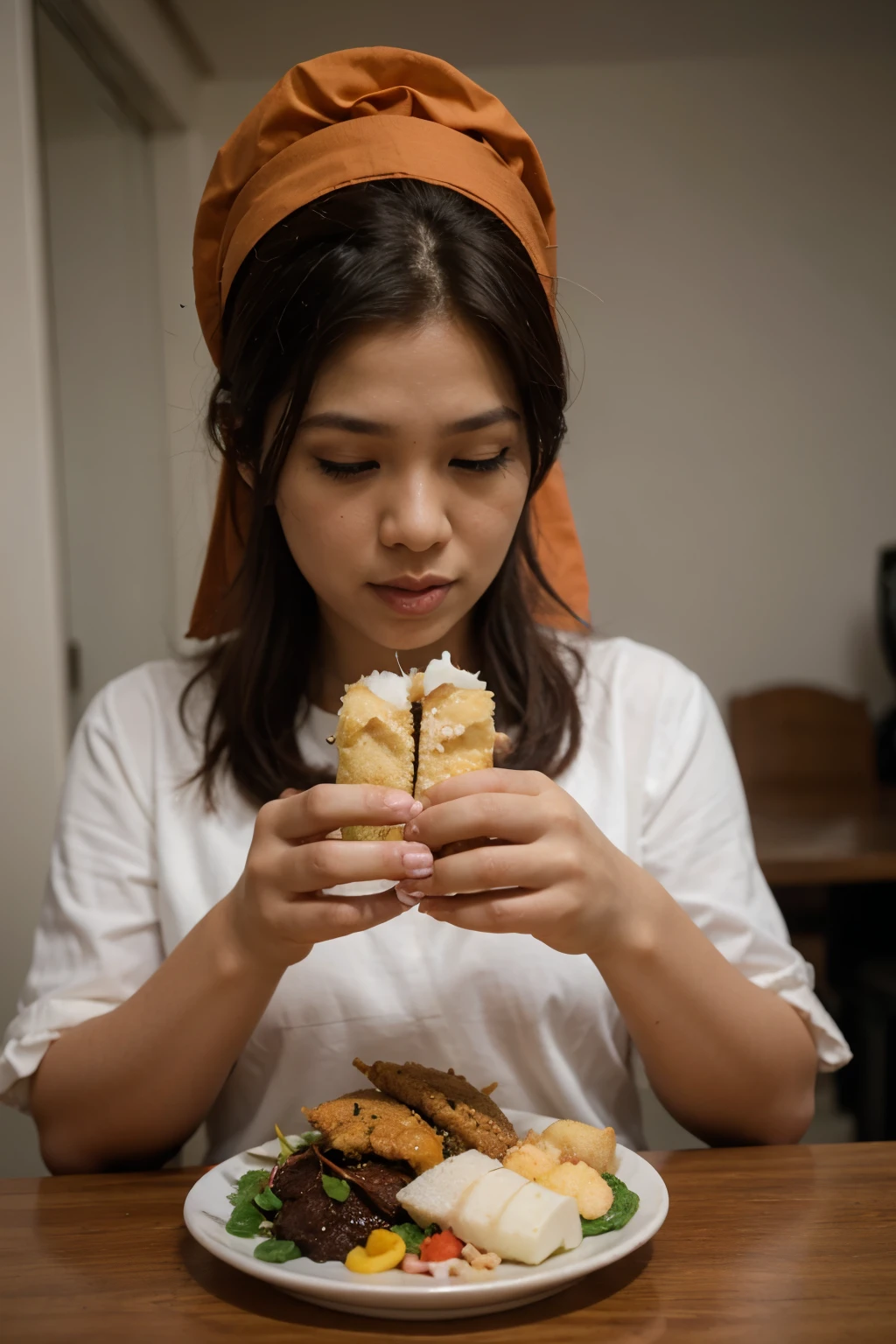 Orang Melayu makan nasi lemak