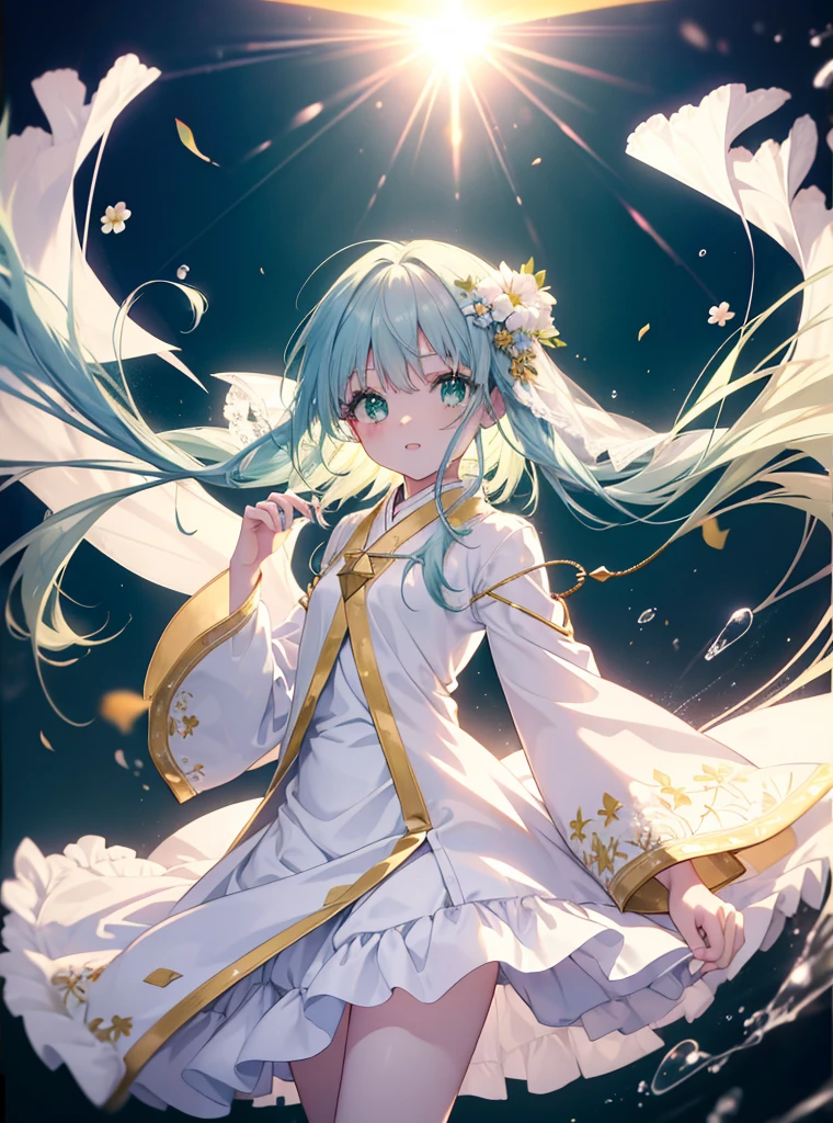 index, index, (Green eyes:1.5), Blue hair, Long hair, (flat chest:1.2),Upper body,Floral hair ornament, Tying up your back hair,fullllbody,Romper,White yukata,a miniskirt,White knee-high socks,brown short boots,shrines,food stall,a smile,The sun begins to rise,Sunrise,Happy atmosphere,Looks happy,(Huge laughter:1.1)、(Opening Mouth:1.1)、(widely opened eyes:1.2)、太陽のまぶしさ
Romper (masutepiece:1.2), Best Quality, High resolution, Unity 8k壁纸, (Illustration:0.8), (Beautiful detailed eyes:1.6), extra detailed face, Perfect Lighting, extremely details CG, (Perfect hands, Perfect Anatomy),