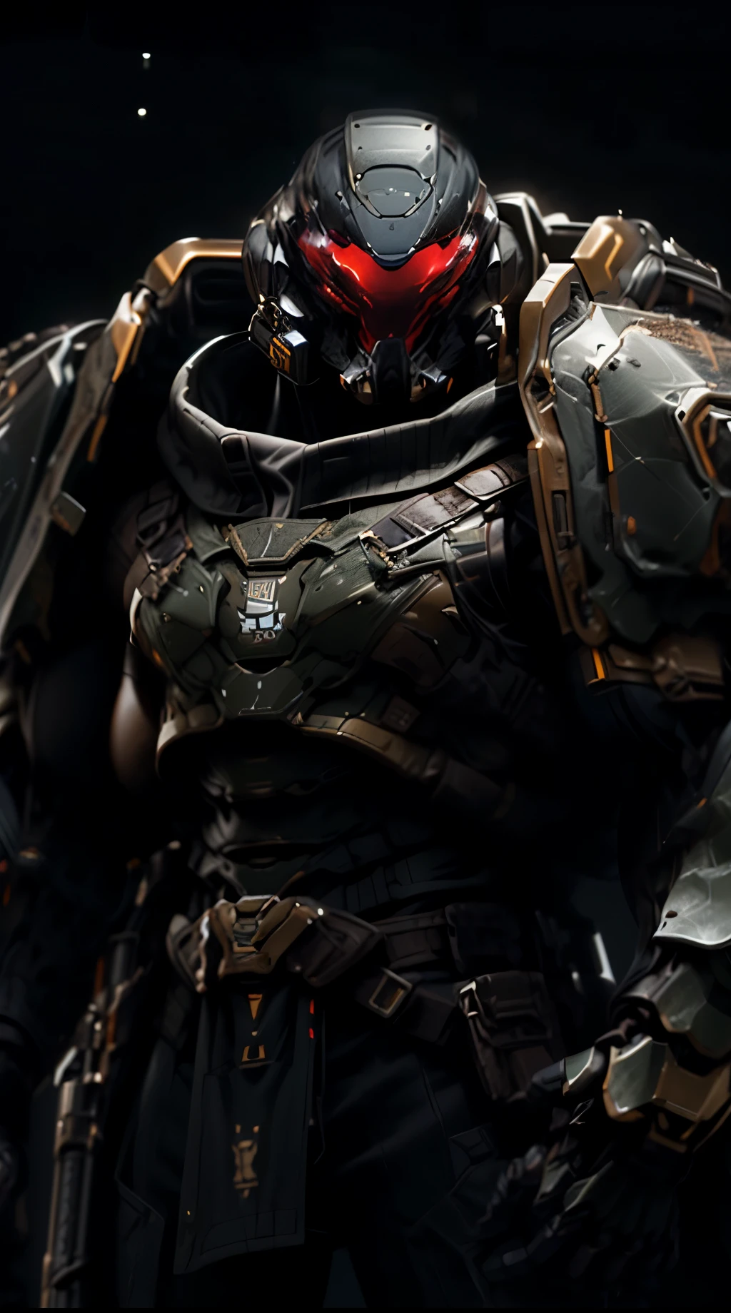 (((An epic and visually stunning digital anime masterpiece featuring a sylphlike masculine ((male:1.5)) decorated military dieselpunk cyborg soldier clad in a sleek yet tactical armored yet decorated leather military trench coat:1.2))), (((flat masculine male chest:1.5, mechanical knight full head helmet, mecha knight helmet with narrow eyes:1.5))), (((the character adorned in a (scifi tactical armored open front trench coat with a built in exoskeleton:1.5) (over a form fitted armor plated yet super sleek and revealing under suit with waist cut outs:1.3), the armor is beautifully engraved:1.4))), ((thin and sleek feminine male with a thin waist:1.2)), The image showcases the intricacies of the character’s armor and clothing:1.5, ((capturing their flamboyant essence and heavy mecha aesthetic:1.2)). The character also possesses an androgynous charm, (((with slim heavily ripped physique:1.2, sylphlike with a sleek waist, toned yet slim and beautifully sleek cybernetic arms:1.3, mechanical arms and legs:1.3, mecha muscles:1.3))), looking at viewer, (((brass metal armor and brown leather, dieselpunk:1.3))), (((depth of field, cinematic lighting, chromatic aberration, ray tracing, UHD, masterpiece, top of head covered, super detail, high details, high quality, award winning, 8k, highres)))