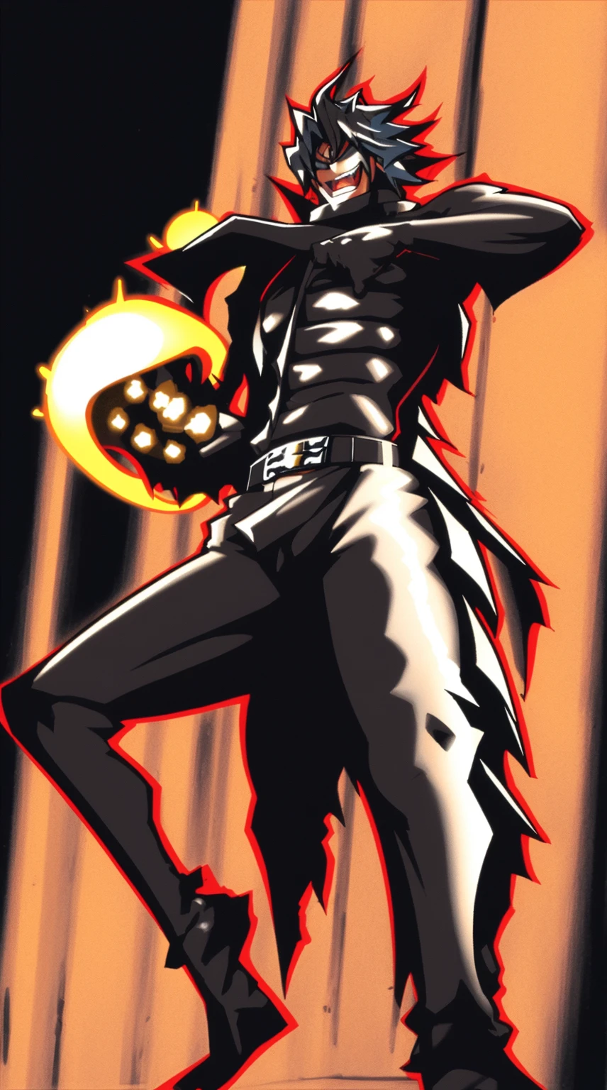masterpiece, adam blade76, black jacked, long jacked, glasses, pants, belt, muscle, open mouth, smile, desert, sun, tower, full body, feet,refsheet, UHD, retina, masterpiece, ccurate, anatomically correct, textured skin, super detail, high details, high quality, award winning, best quality, highres, pullover