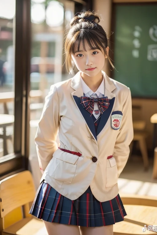 Original Japanese school uniform, Bright color scheme but、Not uncomfortable、Different from classic uniforms, Innovative clothing for models with