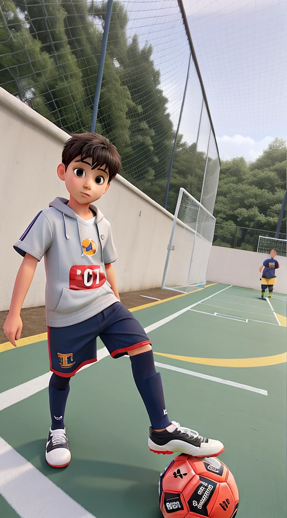 boy, , play soccer